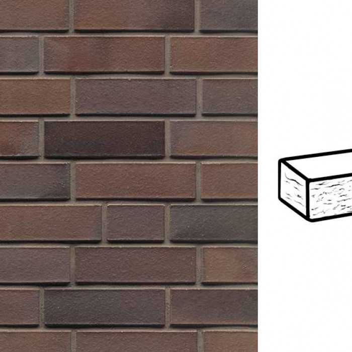 Кирпич клинкерный Muhr 33 A Schwarz-Braun рустик, 240х115х52 мм