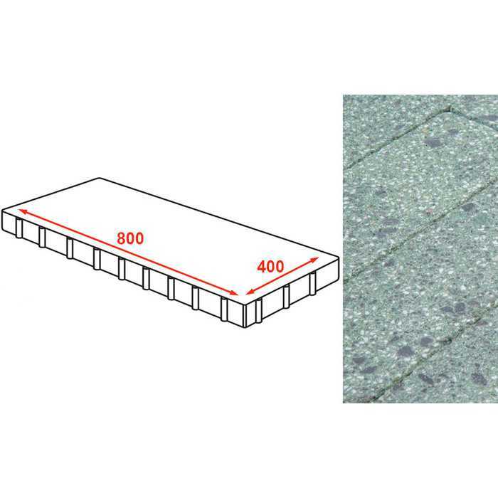 Плита тротуарная Готика Granite FINERRO, Порфир 800х400х80 мм